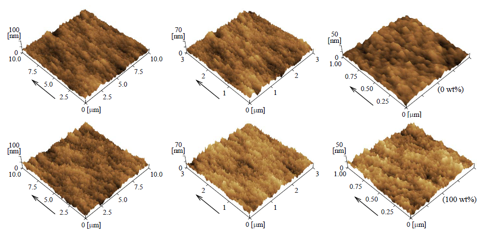 Nano-structure on crack surface of epoxy